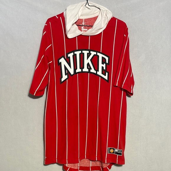 Nike Other - Nike Pinstripe Hooded Shirt Dri Fit